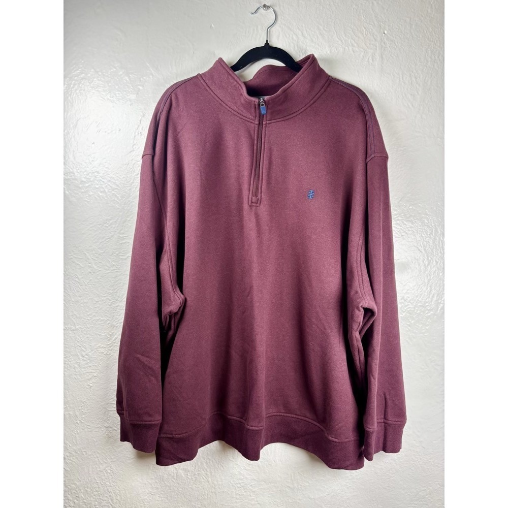 IZOD Advantage Performance 1/4 Zip Pullover Burgundy Stretch Mens 4XL Golf
